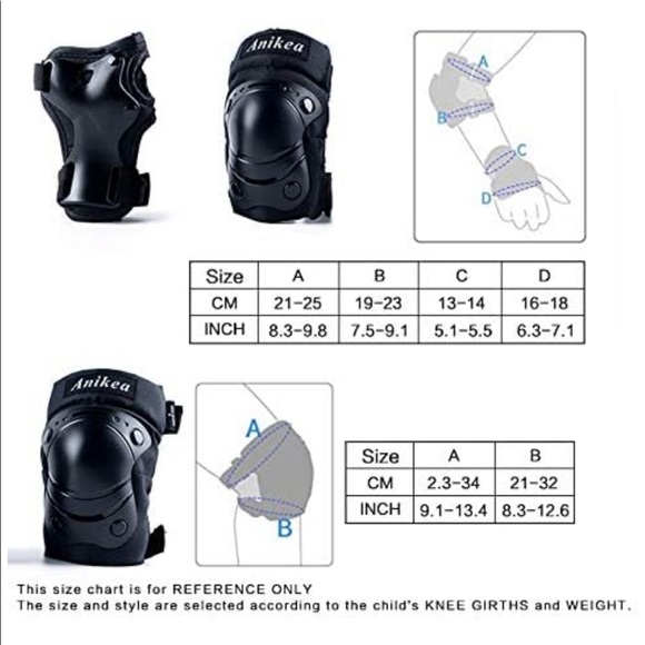 Kids Protective safety SET Elbow, knee, wrist pads - Picture 4 of 5